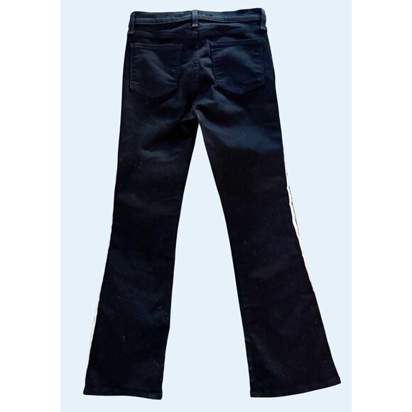 VERONICA BEARD Jeans 10" Baby Boot Black Tuxedo Stripe Sz 25 - Picture 6 of 7